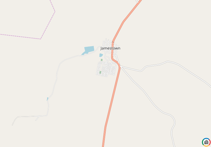 Map location of Jamestown - EC
